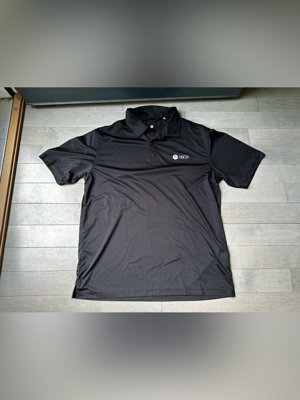 Men’s Microsoft Xbox Gaming Black Polo Collared Short Sleeve T Shirt XL NEW
